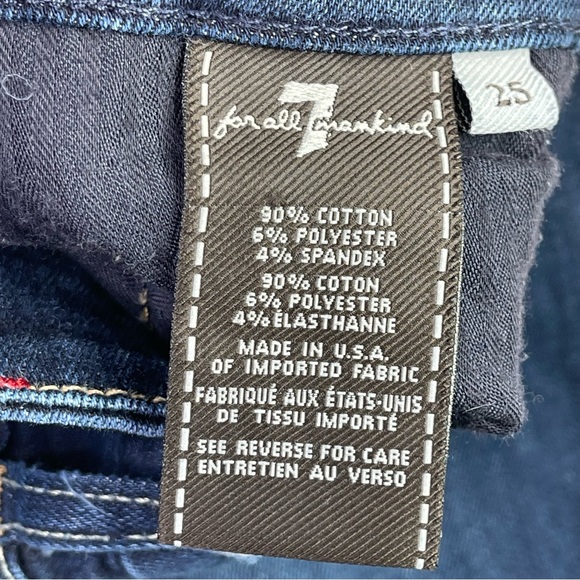 7 For All Mankind Jeans Women’s 25 Blue Kimmie Bootcut Low Rise Dark Wash - Picture 7 of 13